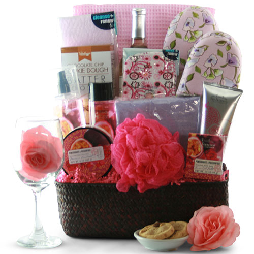 Bubbly Wine and Spa Gift Basket